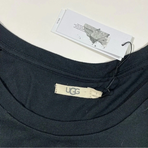 New UGG Womens Fallon Knot Front Top Black Size Small - Picture 4 of 6